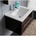 Inter Ceramic Конзолен PVC шкаф ICP 6147 BLACK 1/2 с умивалник, 61x48.5x46.5см (6147 B 1/2)