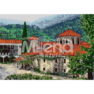 Milena Style Бачковски манастир - гоблен със схема конци dmc 1: 4