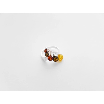 Ibeauty Jantarový prsten s kuličkami J 430R P