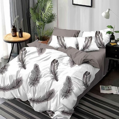 EmonaMall Двулицево спално бельо с ластик EmonaMall, 6 части - Модел S17503 (S17503-33333e)