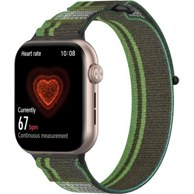 PROTEMIO 95466 NYLON COLOR Vyměnitelný řemínek pro Honor Watch 5 BLACK GREEN