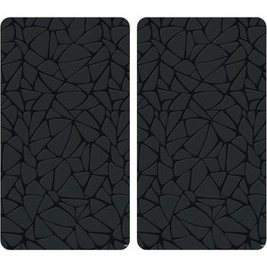 Kesper Комплект 2бр. протектори за плот Kesper 37534, 50x28 см, Закалено стъкло, Неплъзгащи се, Черен (37534)