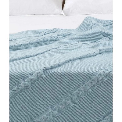 Concept Modrý pléd Trenza Oyo 200x220