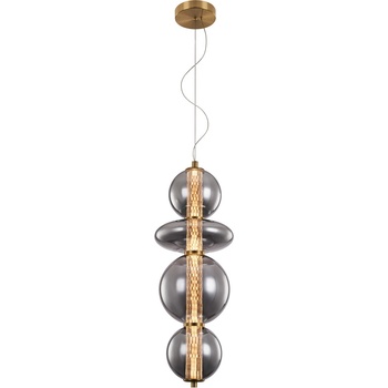 ELMARK Splendor led ПЕНДЕЛ 18w 3000k, МЕСИНГ+ОПУШЕНО СИВО (955splendor1830bsg)