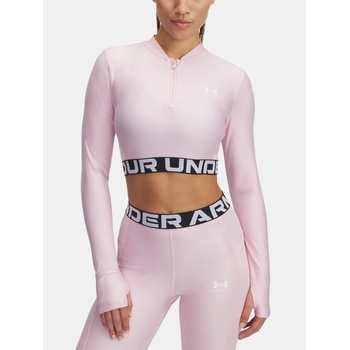 Under Armour Women's HeatGear Rib 1/4 Zip LS тениска Under Armour | Rozov | ЖЕНИ | XL