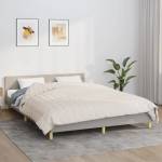 vidaXL Утежнено одеяло светлокремаво 220x230 см 15 кг плат (3154827)