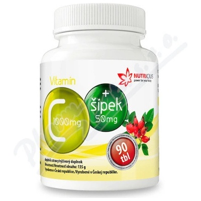 Vitamin C 1000 mg + šípek 50 mg 90 tabliet