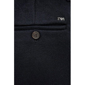 Giorgio Armani Вълнен панталон Emporio Armani мъжки в тъмносиньо със стандартна кройка EM001182 AF14740 (EM001182.AF14740)