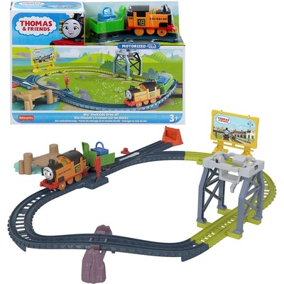 Fisher Price Thomas séria mašinky Tomáš motorový vláčik Nia v prístave