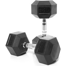 TRINFIT Jednoruční činka pogumovaná HEXA 10 kg