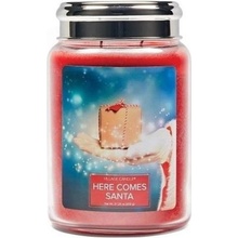 Village Candle Here Comes Santa 645 g