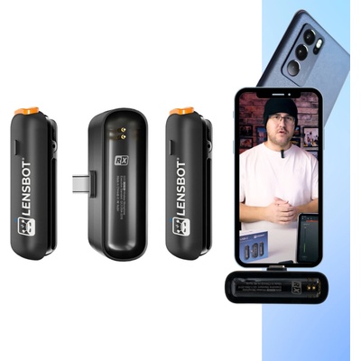 LENSBOT DualMic USB-C 2,4G bezdrátové klopové mikrofony pro smartphone, tablety, počítače – Zboží Živě