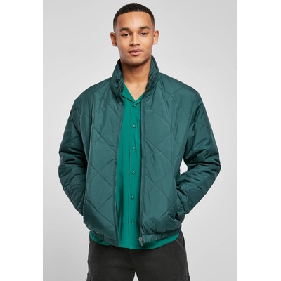 Urban Classics Мъжко късо яке в зелен цвят Urban Classics Diamond QuiltedUB-TB4716-00110 - Зелен, размер M