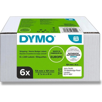 Dymo LW S0722430 - originální papírové štítky - 101 x 54 mm, 6 rolí