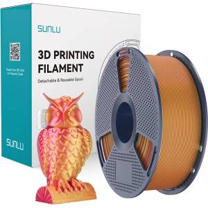 Sunlu PLA+ копринен двуцветен филамент (червен и златен) (PLA+ Silk DC R Go)