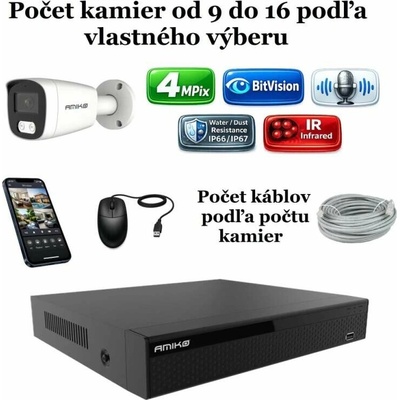 Amiko IP kamerový set 4Mpix Tube 1401K9 16
