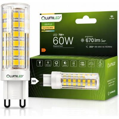 Lumiled LED žiarovka G9 s päticou 7W = 60W 670lm 3000K Warm 360°