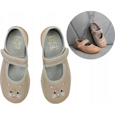 American Club xd51 balerínky detské topánky na suchý zips kožená vložka