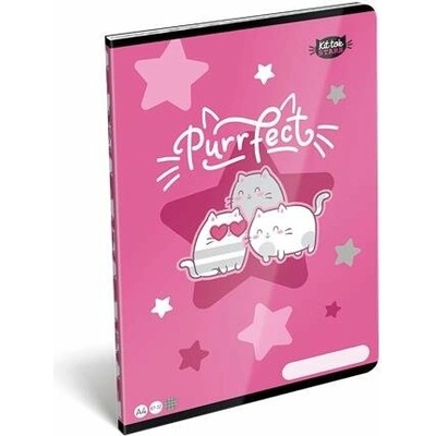 LIZZYSULI Zošit A4 čistý Kit tok Stars Purrfect