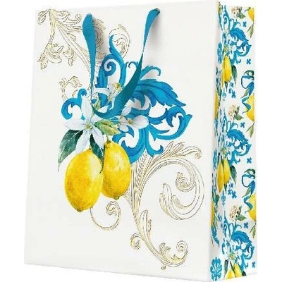 Paw Papírová taška PAW střední Baroque Lemon Sicilian Bloom ,balení 5 ks 663666