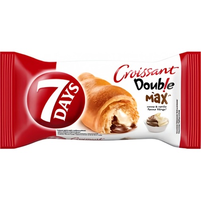 7 Days Double Croissant s náplní s kakaem a s náplní s vanilkovou příchutí 80 g