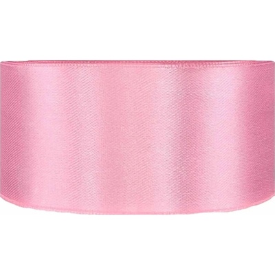Saténová stuha oboustranná 25m x 38mm jahodová růžová