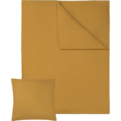 Tectake 401309 posteľné obliečky bavlna sada 2-dielna hnedá 200x135