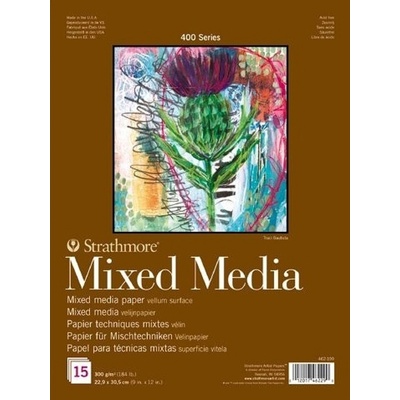 Strathmore Serie 400 Vellum surface Mixed Media Pad 31 x 23 cm 300 g Skicár