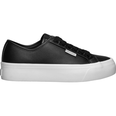 Calvin Klein VULC FLATF LACE UP LTH CK čierna