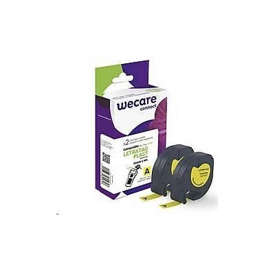 páska ´wecare´ DYMO S0721620, LetraTag PLAST,Black/Yellow,2*12mm*4m