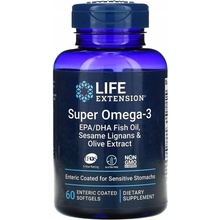 Life Extension Super Omega-3 EPA/DHA Fish Oil Sesame Lignans & Olive Extract 60 kapsúl