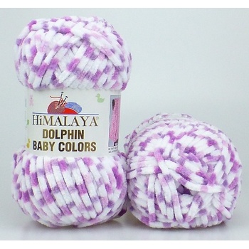 Himalaya příze Dolphin Baby Colors_80419 bílá a fialová