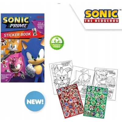 Omaľovánka s opakovane použiteľnými nálepkami ježko SONIC