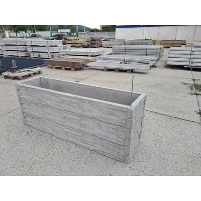 Barigadi Vyvýšený záhon betonový 200x50 x 75 cm, dřevo, přírodní šedá – Hledejceny.cz