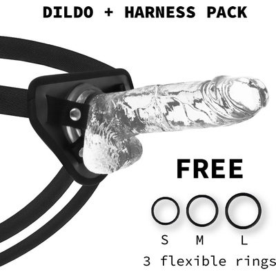 Xray Harness + Cock With Balls 22cm X 4.6cm