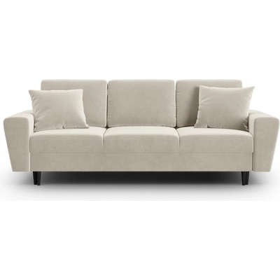 Cosmopolitan Design Бежов кадифен разтегателен диван с място за съхранение 235 cm Kyoto - Cosmopolitan Design (COS_3SF_2_F1_KYOTO1)