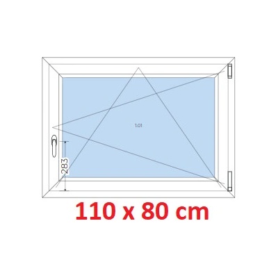 Soft Plastové okno 1100 x 800 mm otevíravé a sklopné Bílá