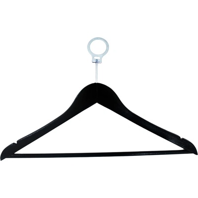 Horecano Закачалка хотелска с халка ЧЕРНА 44x1.2xh23.5cm (29W005/B) (011614)