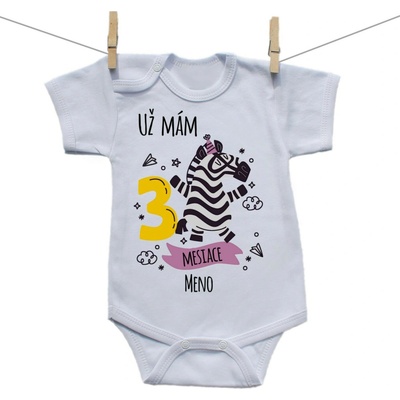 Boodyy Body s krátkym rukávom Už mám 3 mesiace so zvieratkom