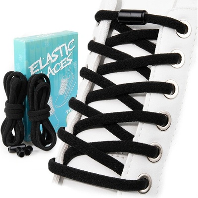Laces elastické s kovovou sponou čierne