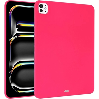 Vsetkonamobil 77188 RUBBER Ochranný kryt pre Apple iPad Pro 13 2024 / M5 2025 neónovo ružový