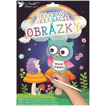 Vyškrabávacie obrázky Sovička 2 ks