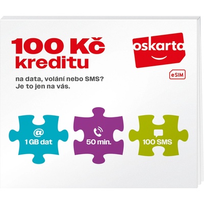 Vodafone Oskarta +100 Kč kredit Forma SIM: eSIM