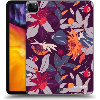 Picasee silikónový čierny obal Apple iPad 11 2022 M2 4.generace Purple Leaf