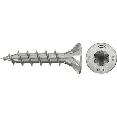 Fischer 574148 skrutky do drevotriesky 4 mm 30 mm TX Nerezová oceľ 200 ks