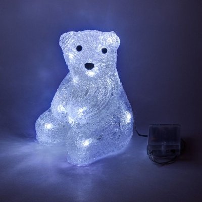 DecoLED Sediaci LED medveď na batérie 16 diód