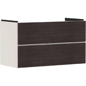 Hansgrohe Xevolos E - Шкафче за умивалник 98x58x48 см, 2 чекмеджета, матово бежово/тъмен дъб 54182730 (54182730)