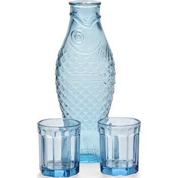 Serax Fish & Fish Гарафа с 2 чаши синя, 3 ел (B0825402-602)