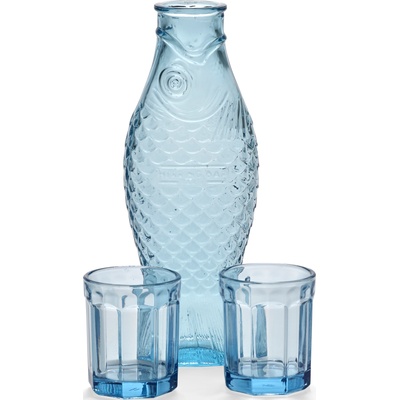 Serax Fish & Fish Гарафа с 2 чаши синя, 3 ел (B0825402-602)