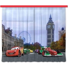 AG Design Dětský foto závěs DISNEY CARS A ZÁVOD 180 x 160 cm